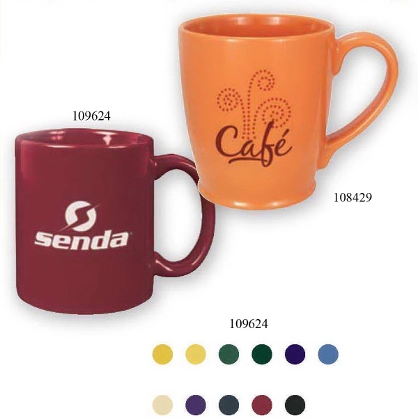 11 oz. Colored Ceramic Mugs 6