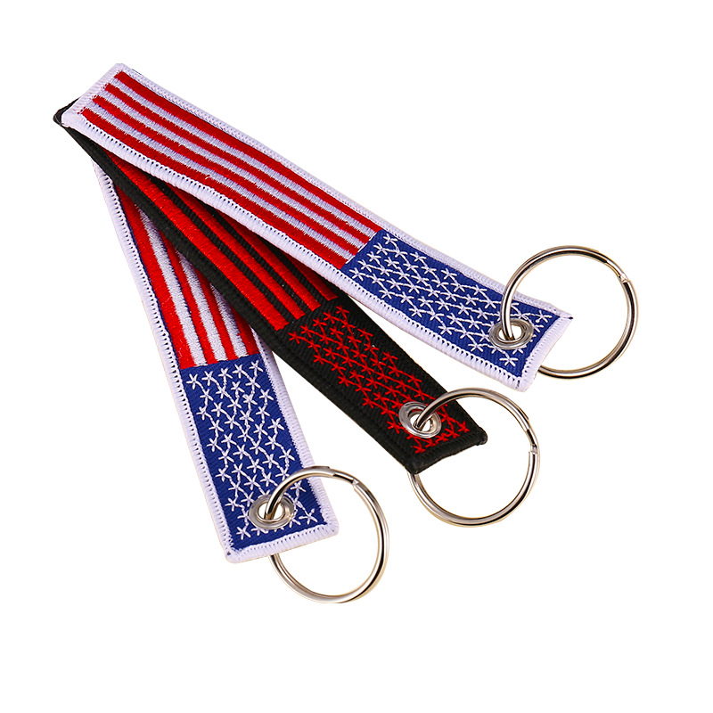 Knitted AMERICAN FLAG KEYCHAIN 2