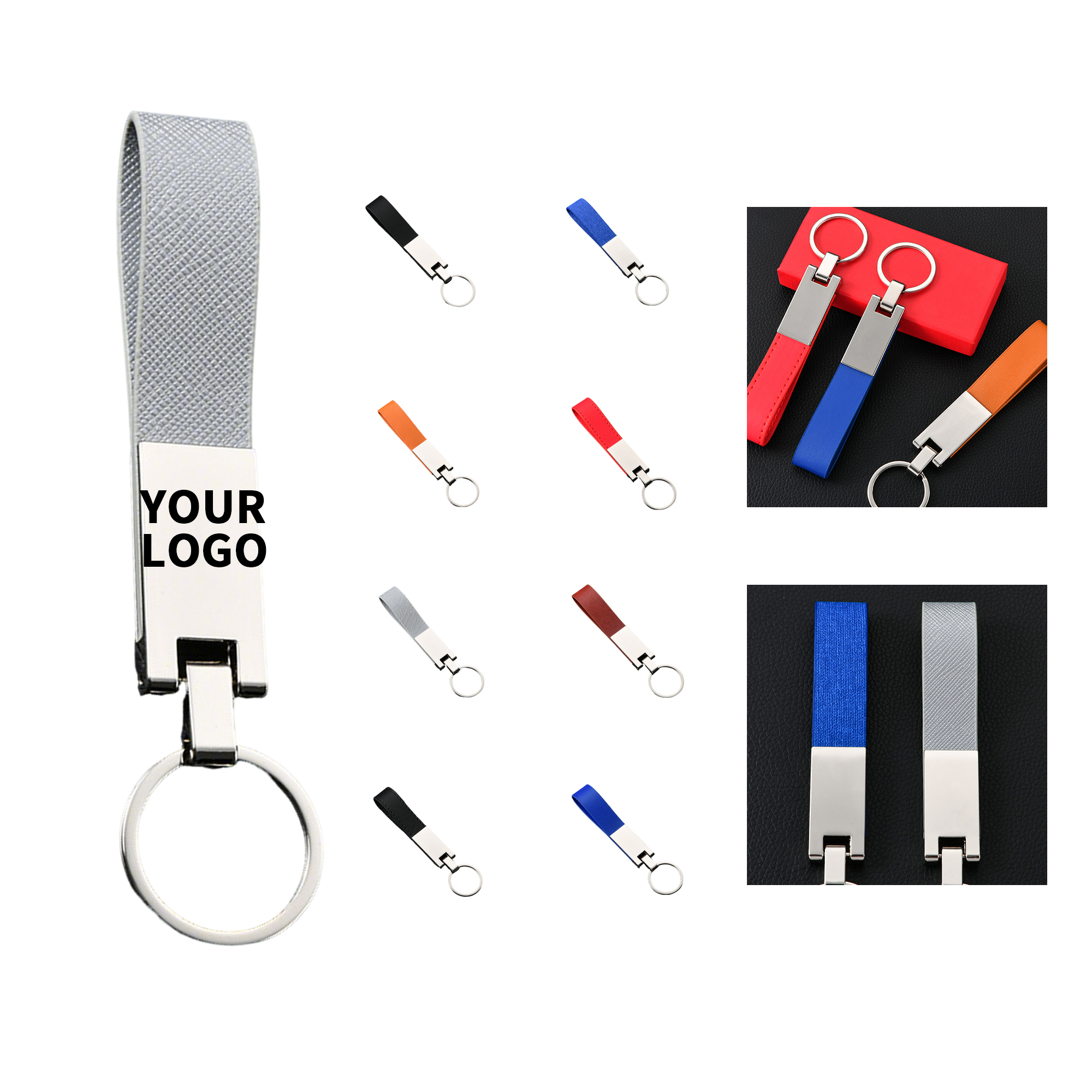 PU Strap Metal Key Ring Holder 10