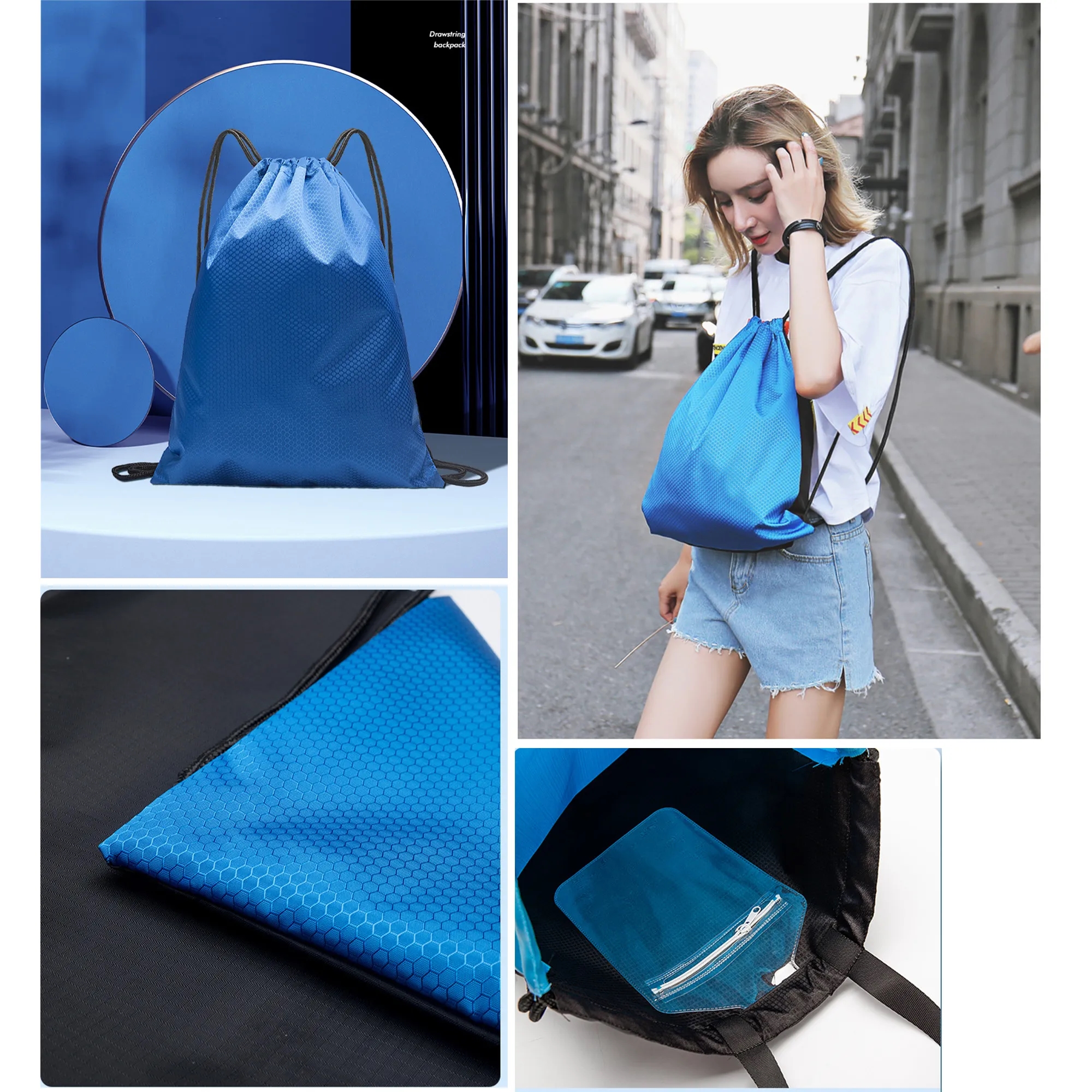 Premium Waterproof  Sports Drawstring Bag 18