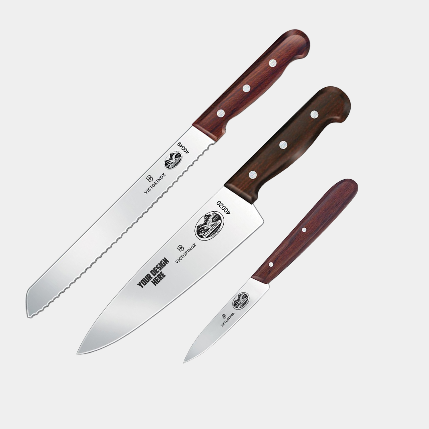 Victorinox® - Swiss Army German Made 3-Piece Wood Knife Set 2