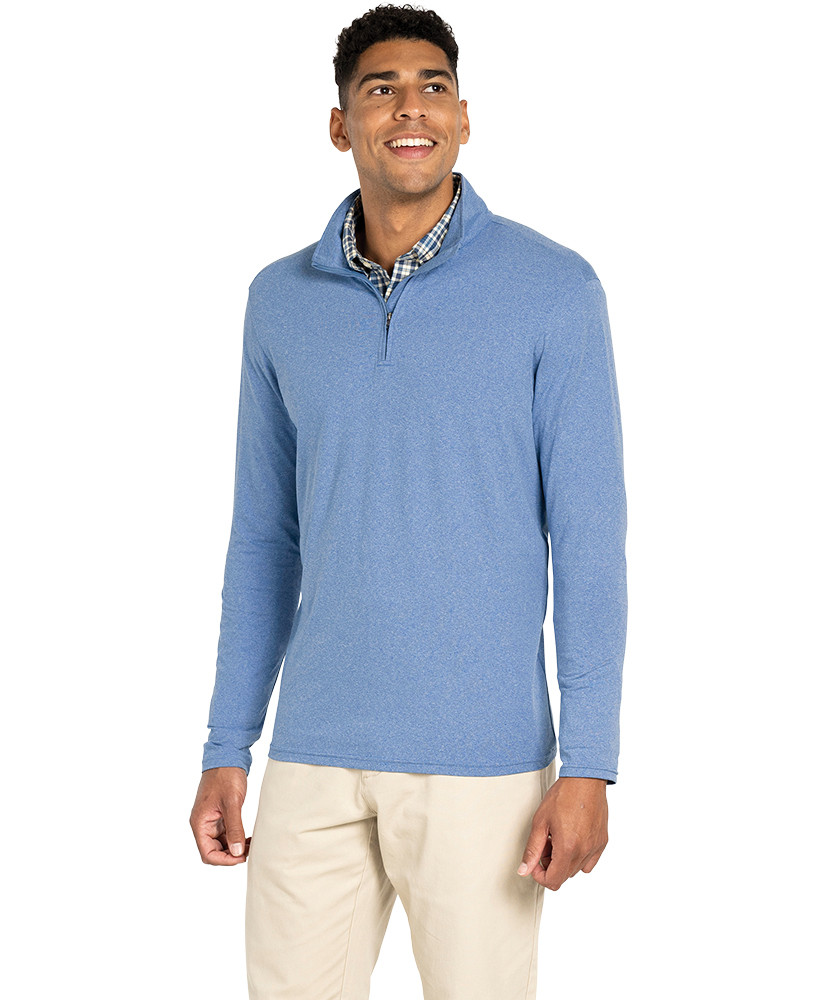 Men's Heathered Eco-Logic Stretch Quarter Zip, custom hoodie or sweatshirt with logo imprint 51