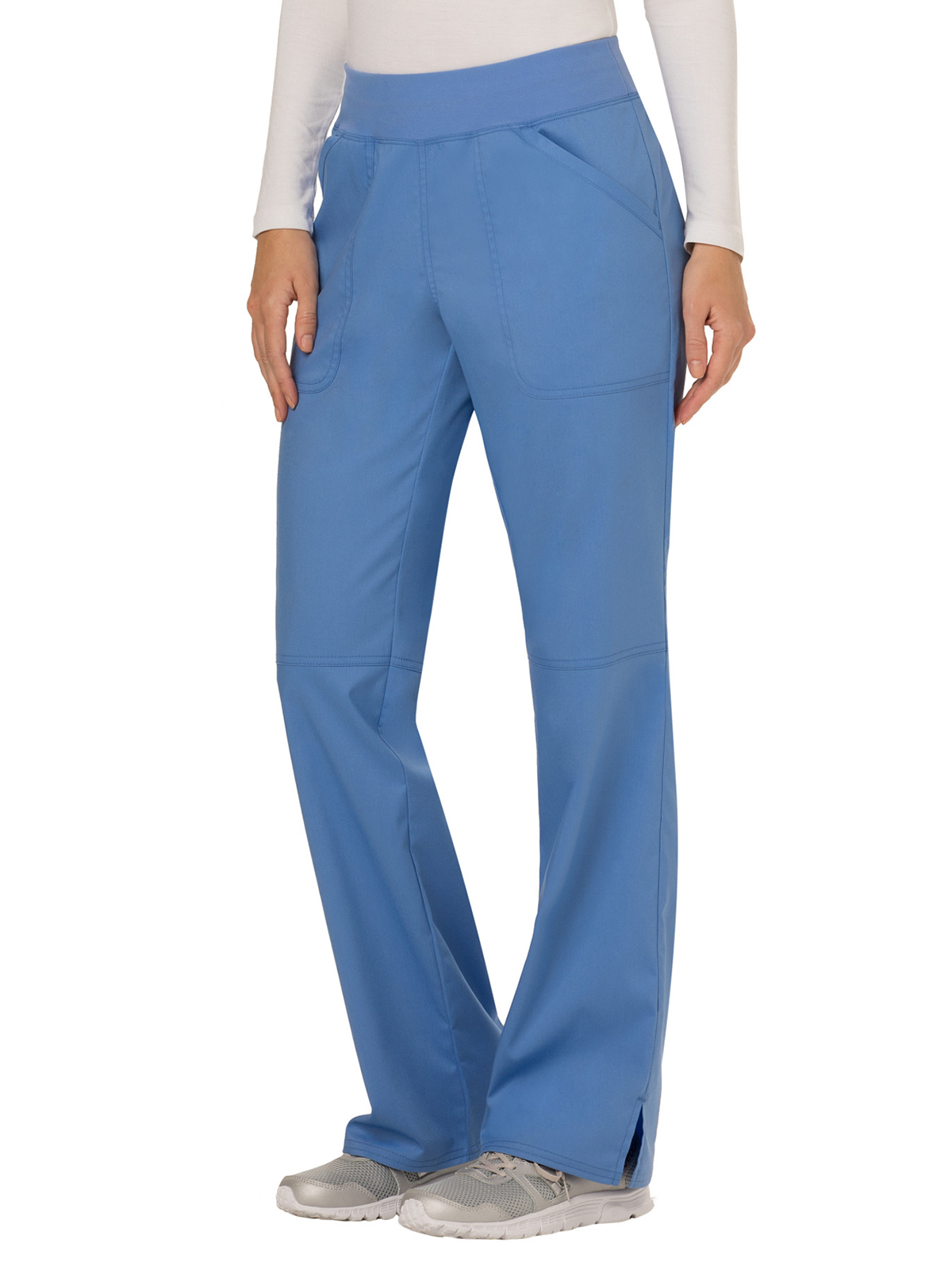 Cherokee - Workwear Revolution - Women's 4-Pocket Mid Rise Straight Leg Pull-on Pant 73
