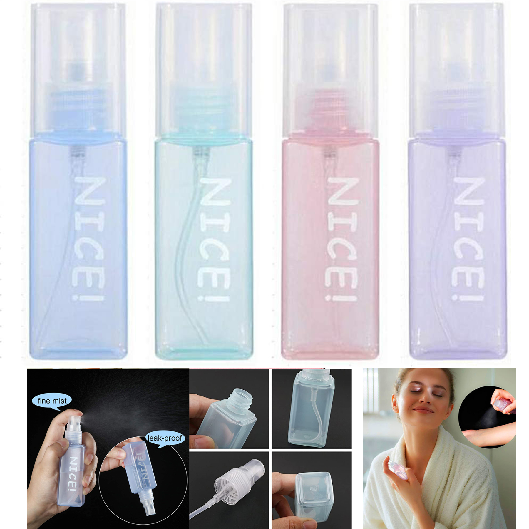 50ML Empty Plastic Mini Travel Bottle