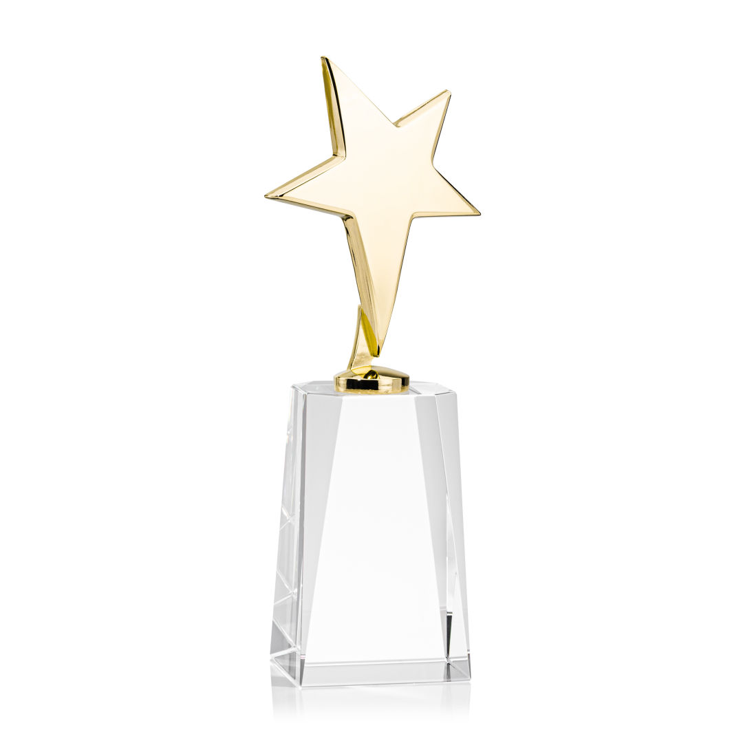 Tuscany Gold Star VividPrint™ Award on Cairns Base - Clear 3