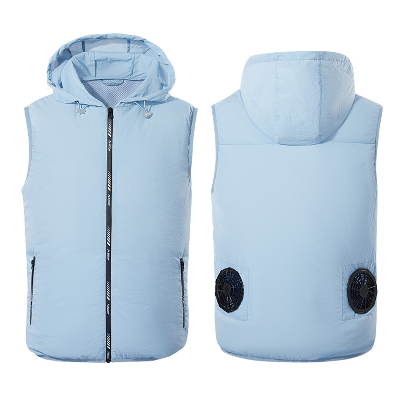 Breathable Cooling Fan Vest With Zipper 7