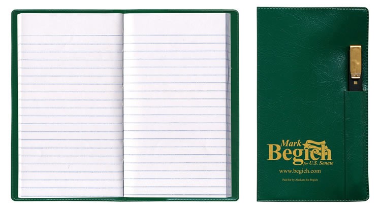 Executive Vinyl Cover Tally Book with Pen 2