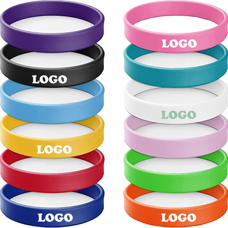 Colored Silicone Stretch Unisex Wristbands 14