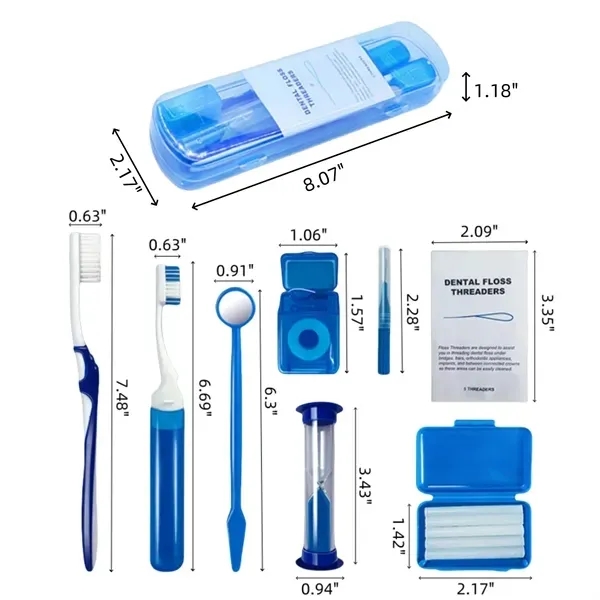 Orthodontic Oral Care Gift Set with 8 Piece Dental Kit 5