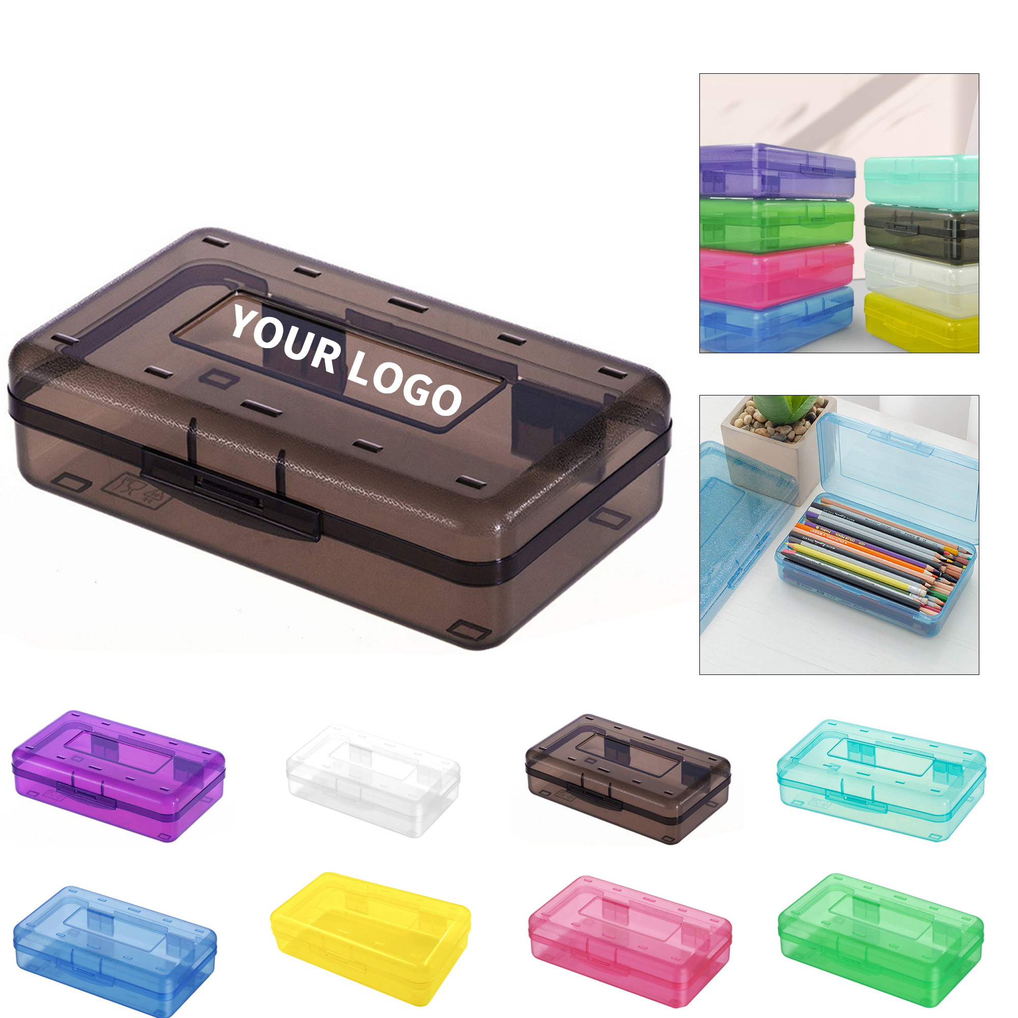 Clear Stationery Organizer Case With Secure Buckle 9
