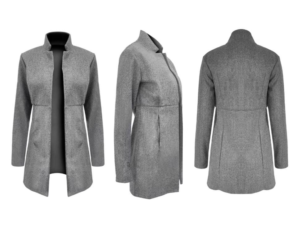 Women's Casual Business Open Front Long Sleeve Blazer Jacket 9