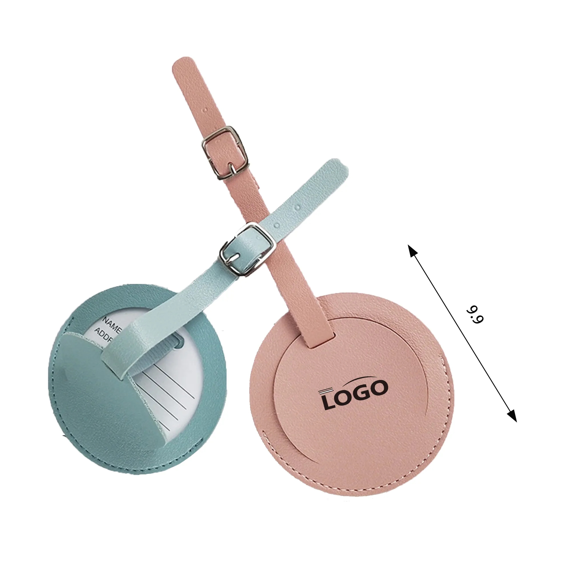 PU Round Luggage Tag MOQ 100PCS 3