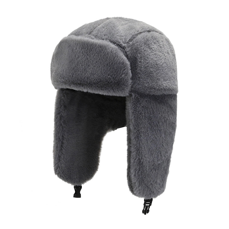 Adults Winter Plush Windproof Full Hood Earflap Hat 3