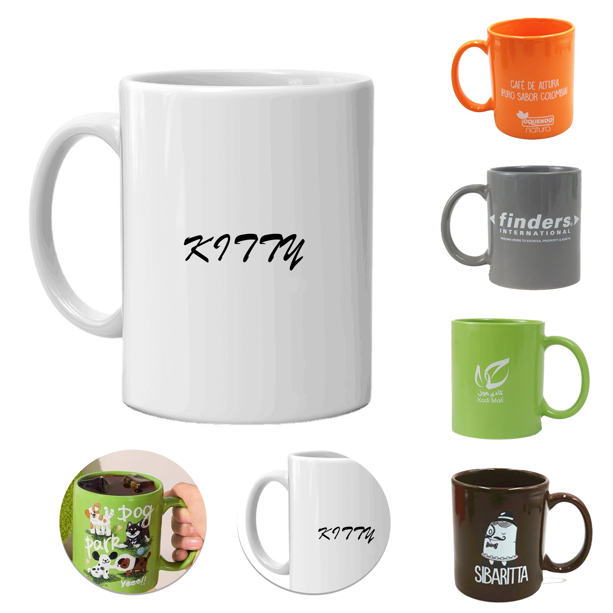 11 oz. Round Ceramic Mugs