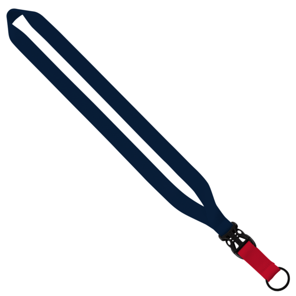 3/4" Multi-Color Polyester Lanyard with Slide Buckle Release & Split-Ring 7