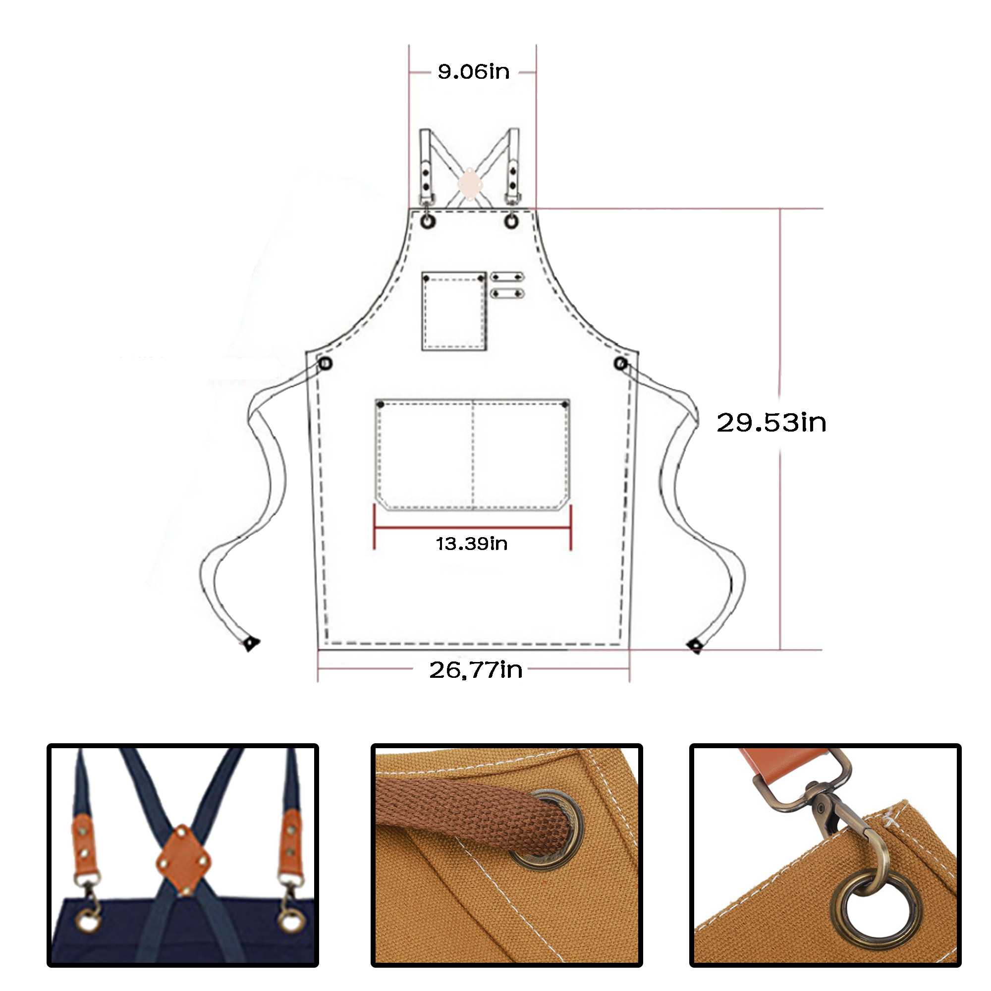 MOQ 20 PCS Oil-Resistant Cooking Apron 3