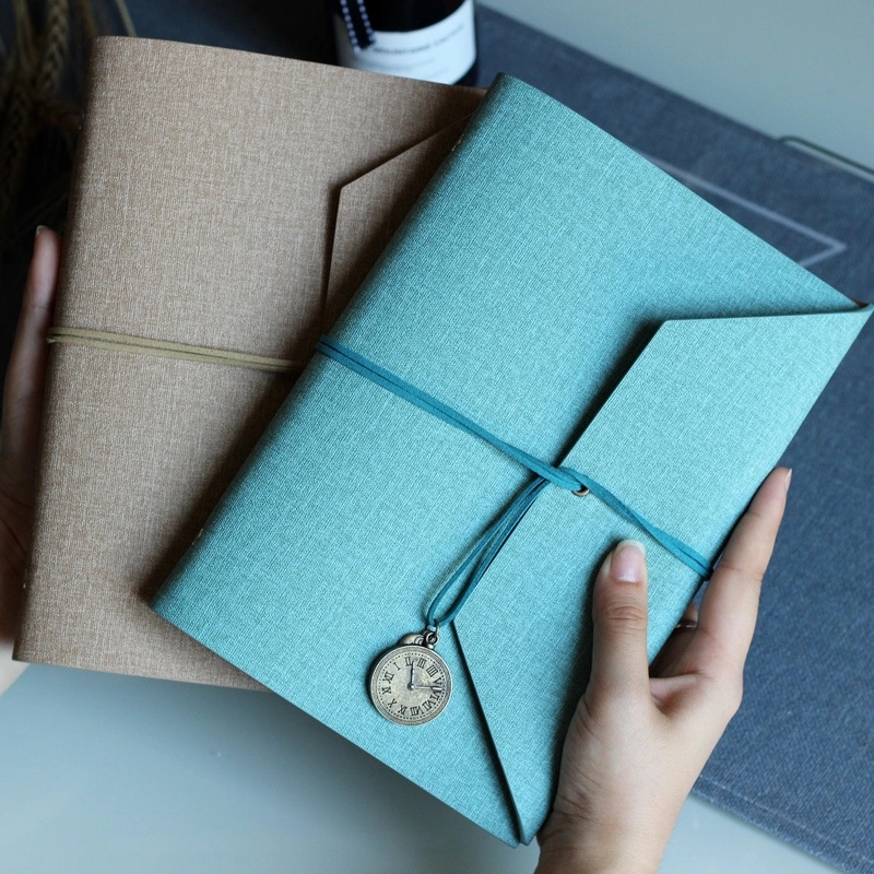 PU Leather A5 Business Travel Journal Pocket Binder Notebook 8
