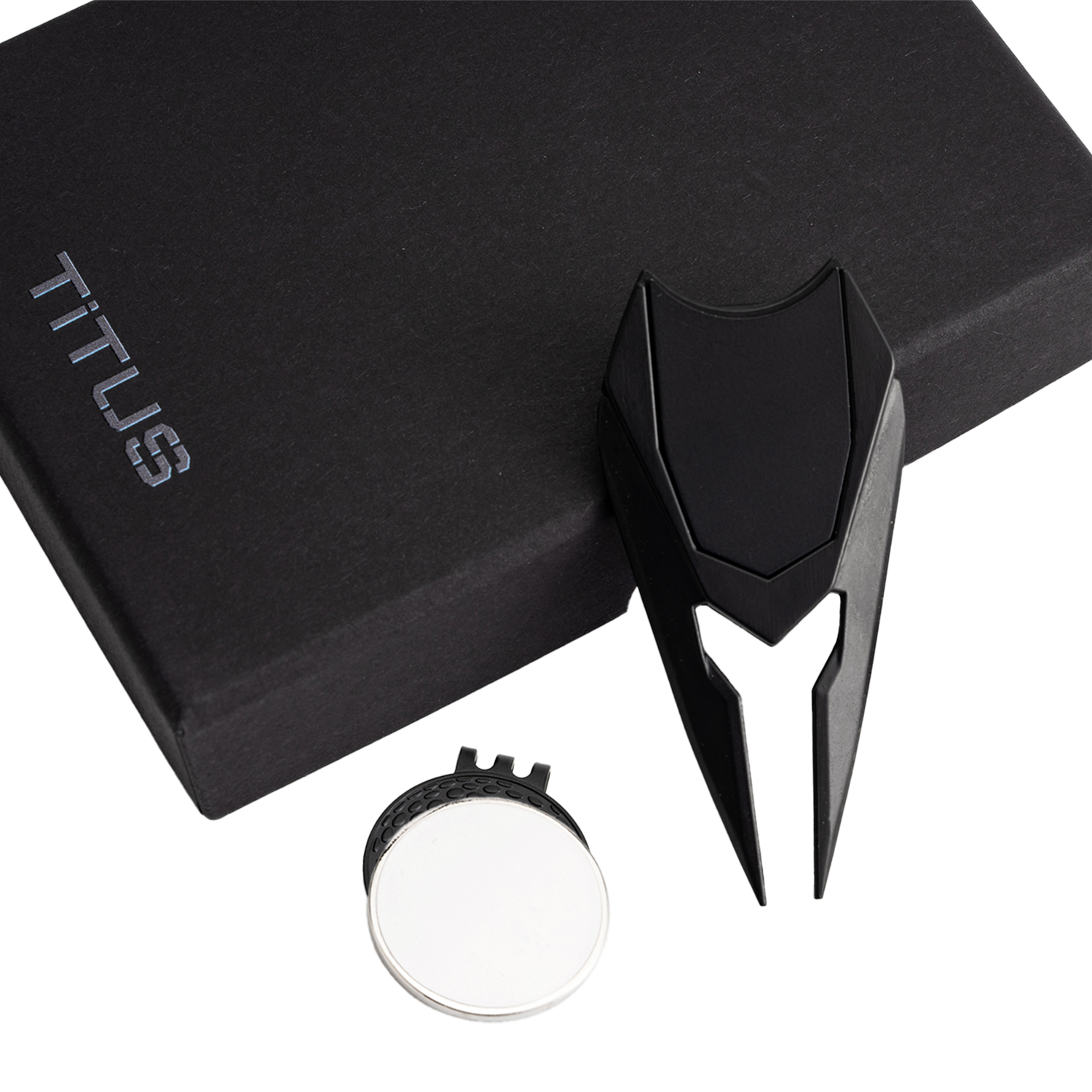 TiTUS® Metal Golf Tool Set - Divot Tool, Ball Marker & Cap Clip 2