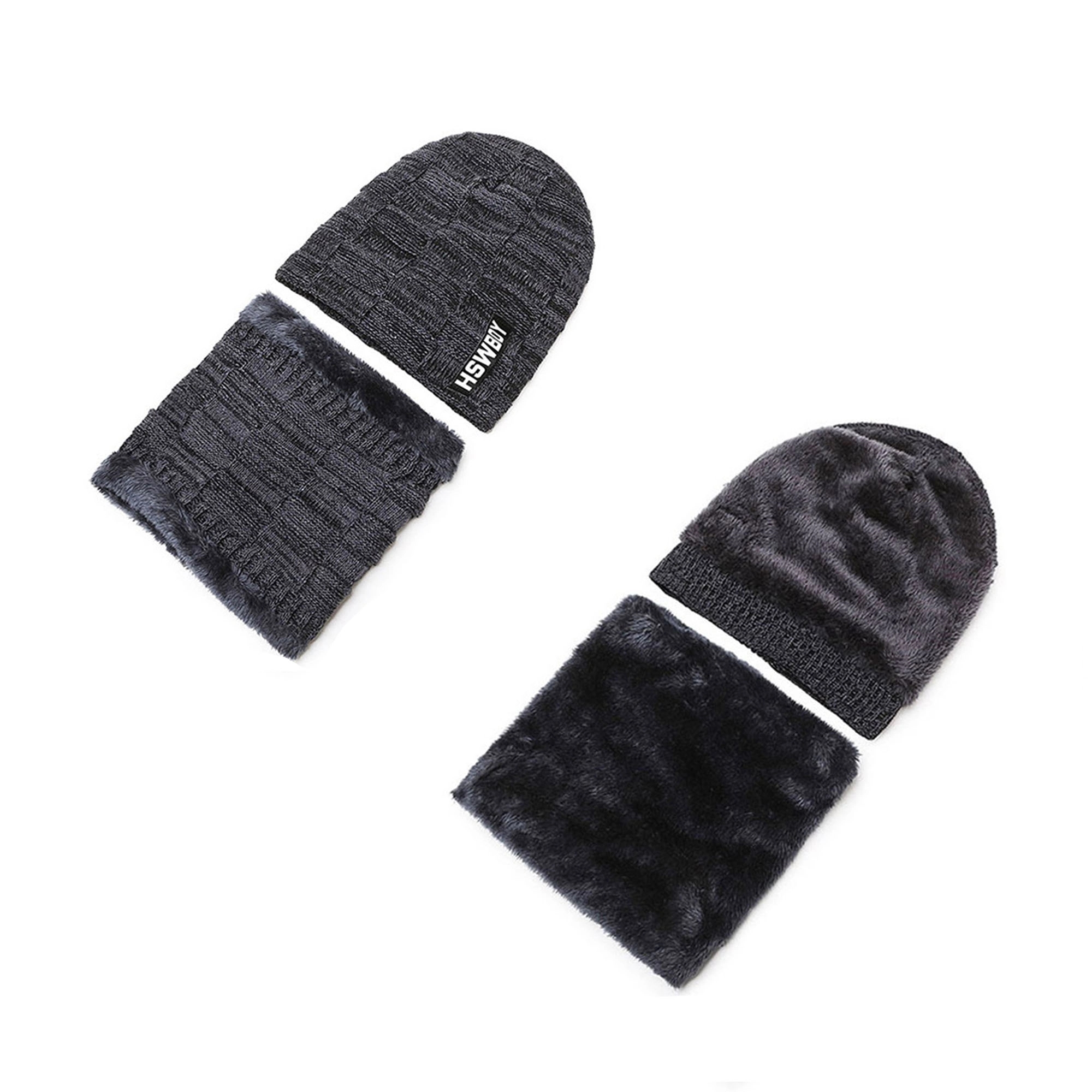 Winter Beanie Hat Scarf Set 3
