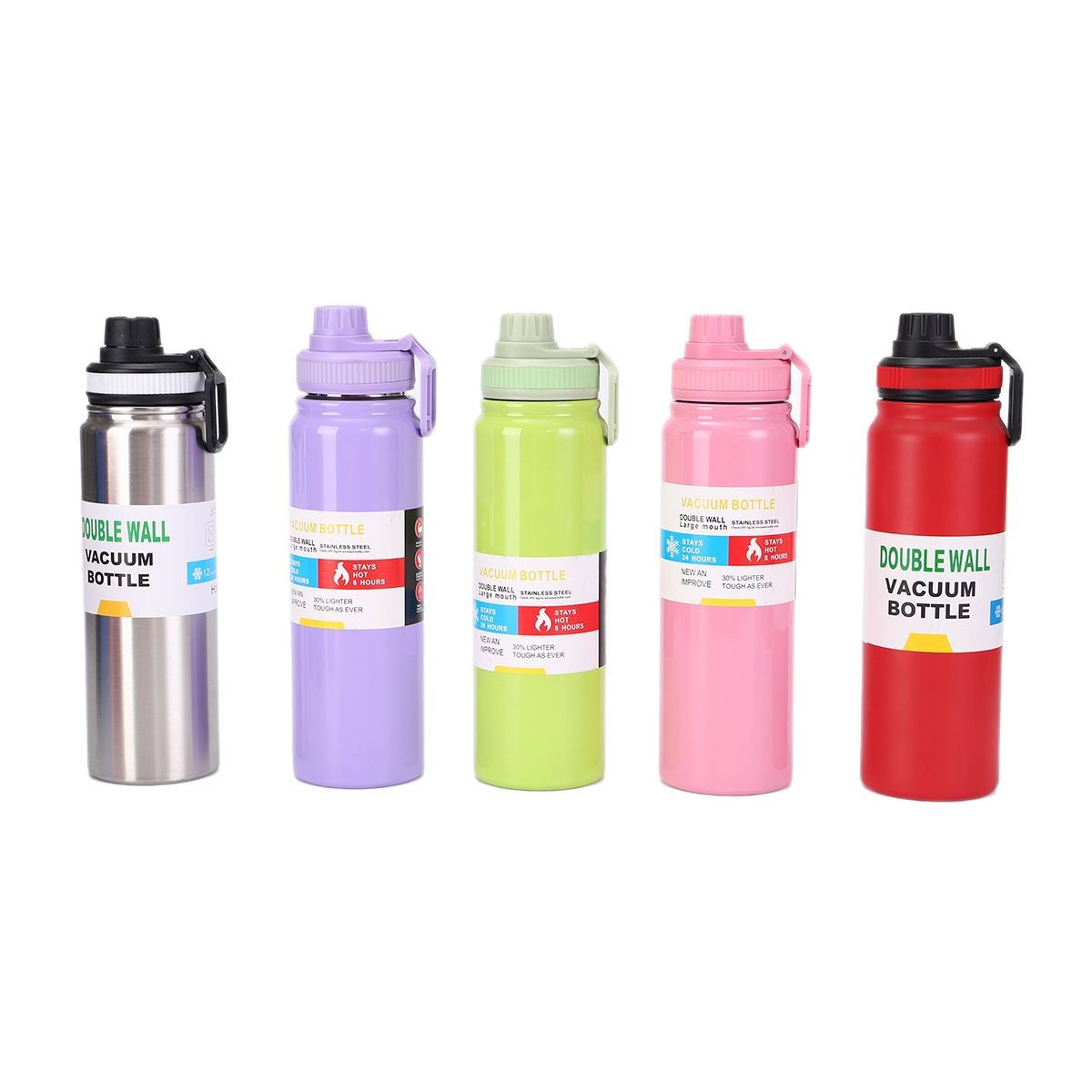 20oz Portable Stainless Steel Vacuum Bottle, custom water bottle with logo imprint 2