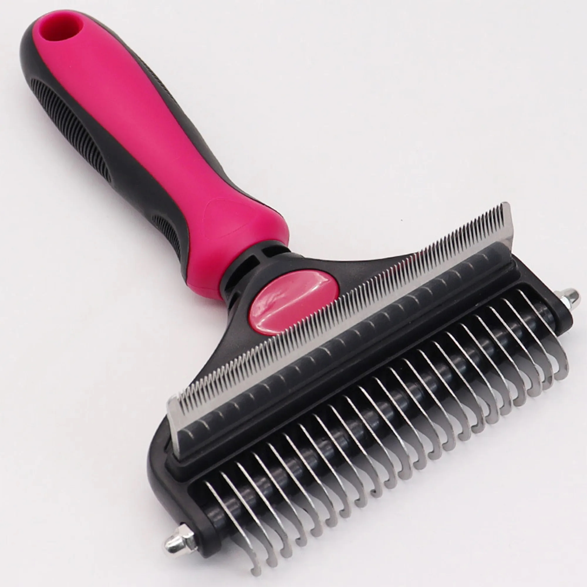 Dual Head Pet Grooming Brush For Detangling And Smoothing 5
