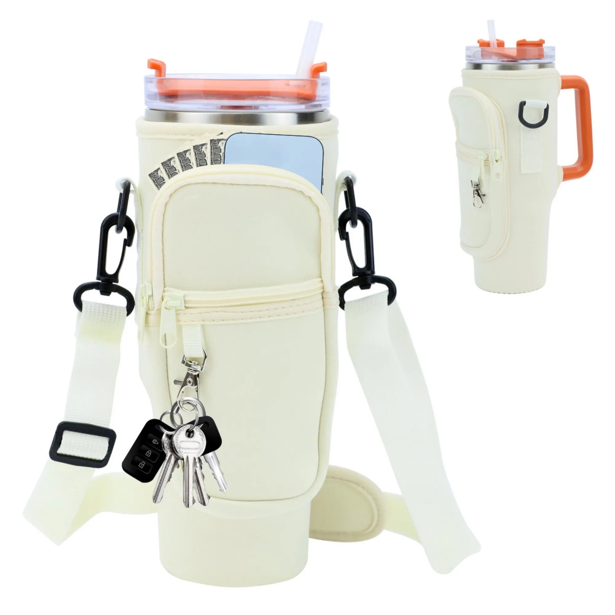 10oz Portable Travel Dog Water Dispenser with Bowl 11