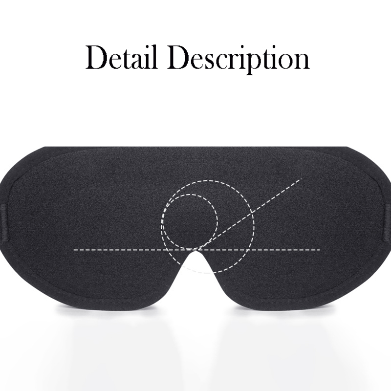 3D Contoured Cup Sleep Mask W/ Adjustable Strap 12