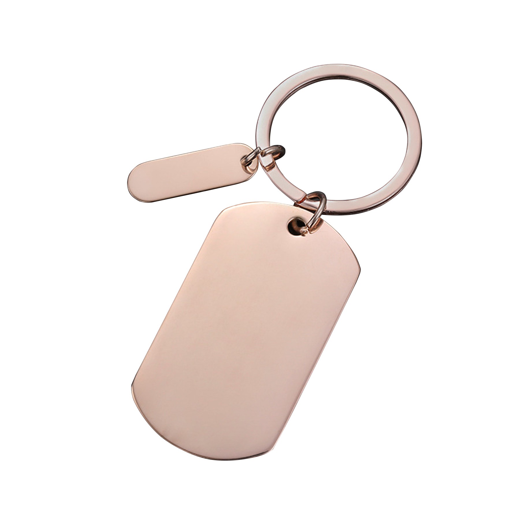 Stainless Steel Dog Tag Keychain 2
