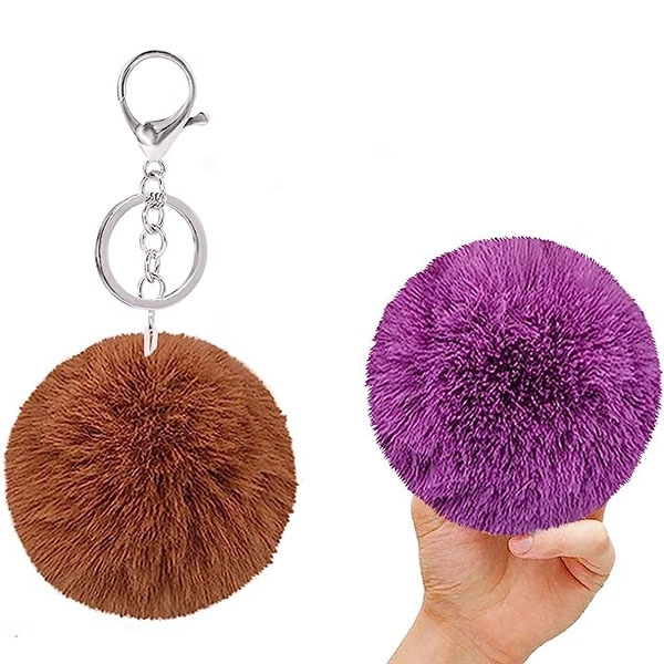 Pom Fur Ball Keychain 3