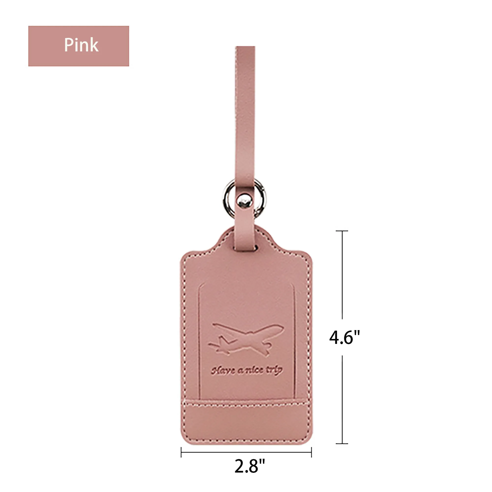 4.6"x2.8" Leather Luggage Spotter Tag 2
