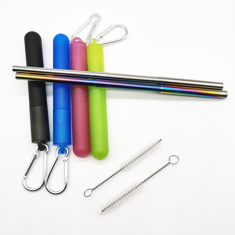 Reusable Retractable Straw Set 1