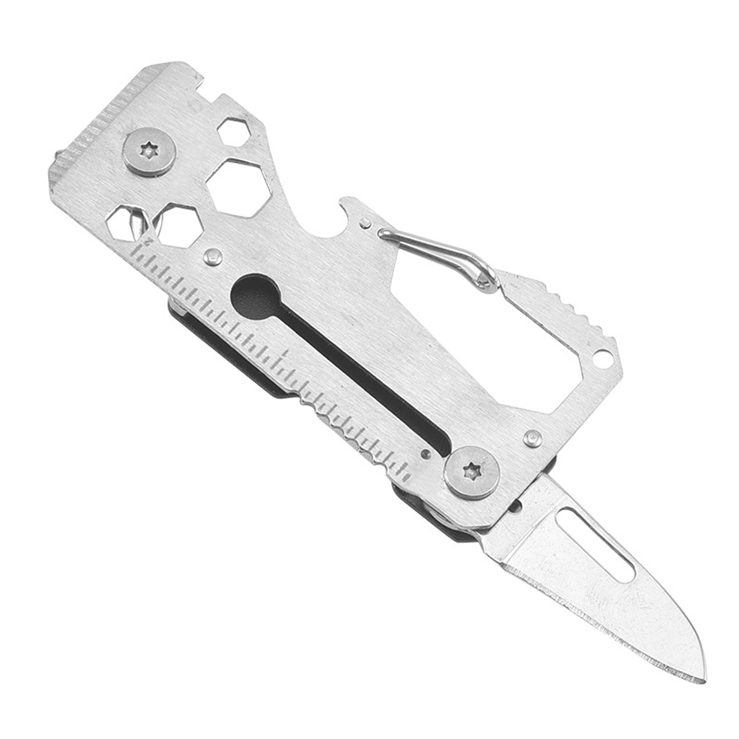 4 in 1 Multi Tool Stainless Steel Carabiner Folding Knife 3