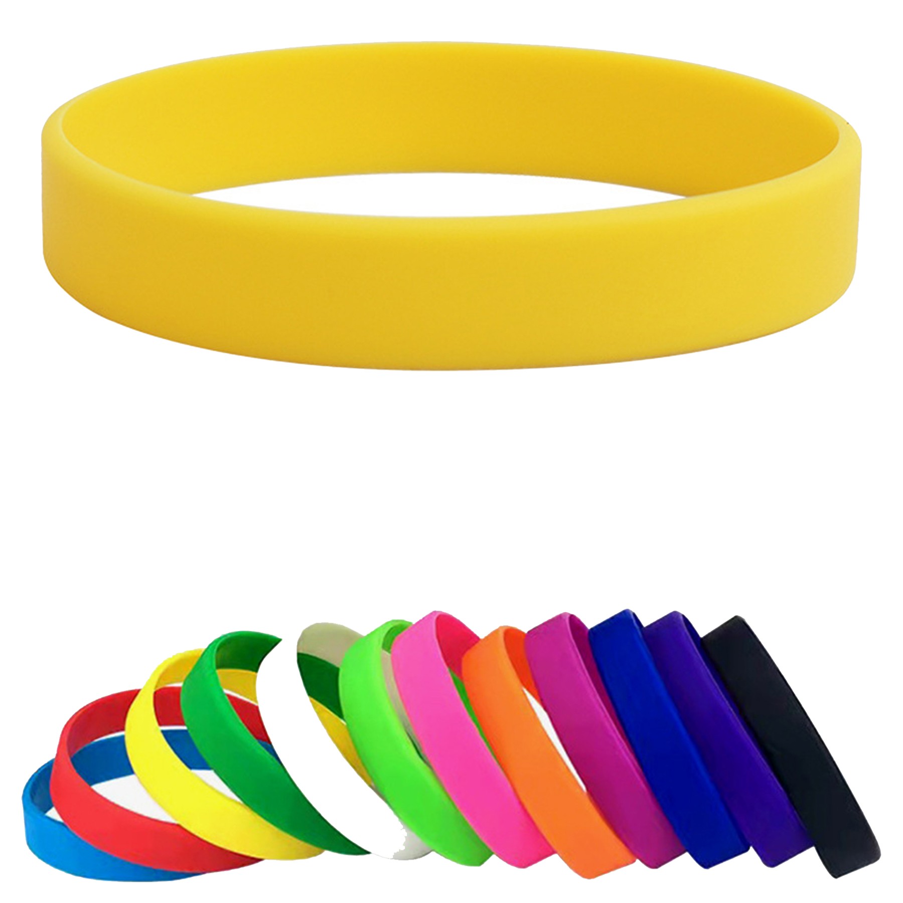 Simple Style Solid Color Silicone Bracelet 2