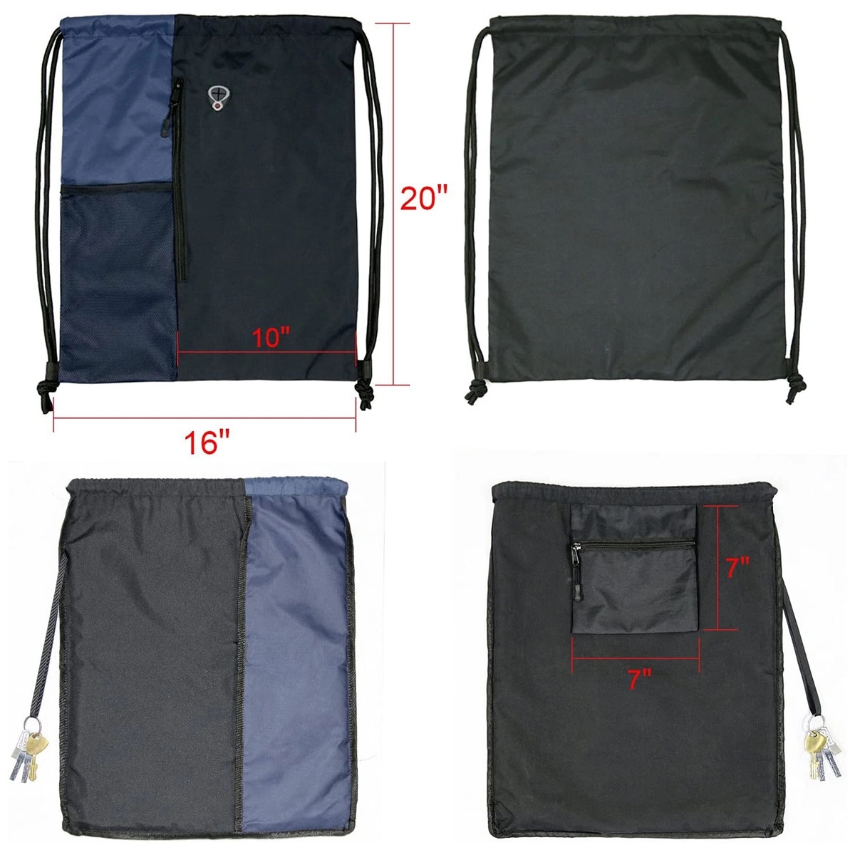 Drawstring Backpack Sports Gym Bag For Women Men 4