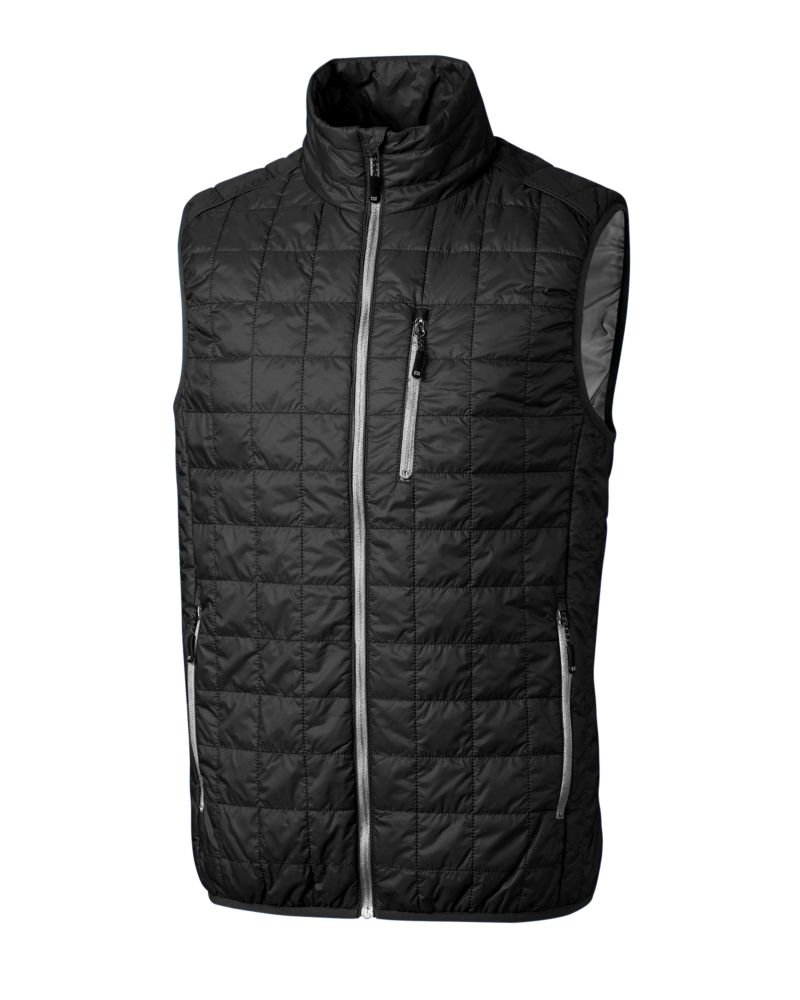 Cutter & Buck Rainier Recycled Insulated Puffer Mens Big & Tall Full Zip Vest Big & Tall 54