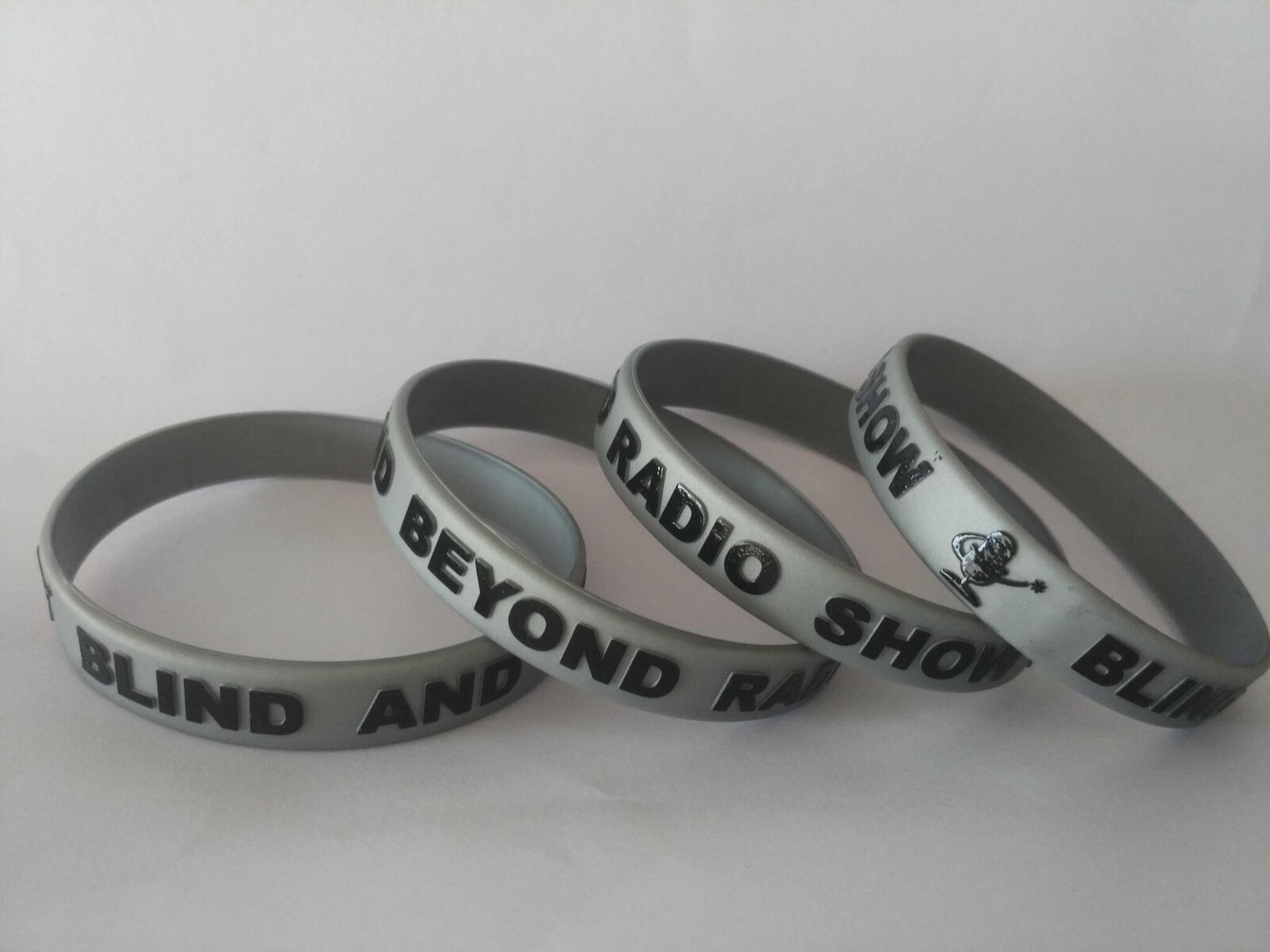 1/2 Inch Embossed/Color Silicone Wristband 2