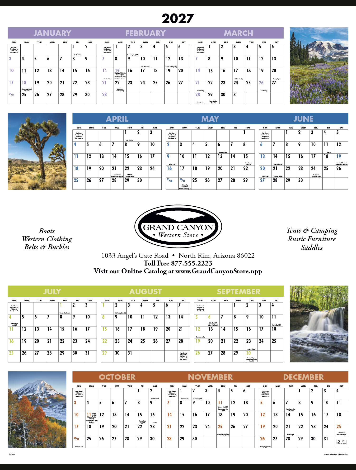 Triumph® Calendars Scenic Span-A-Year Calendar 4