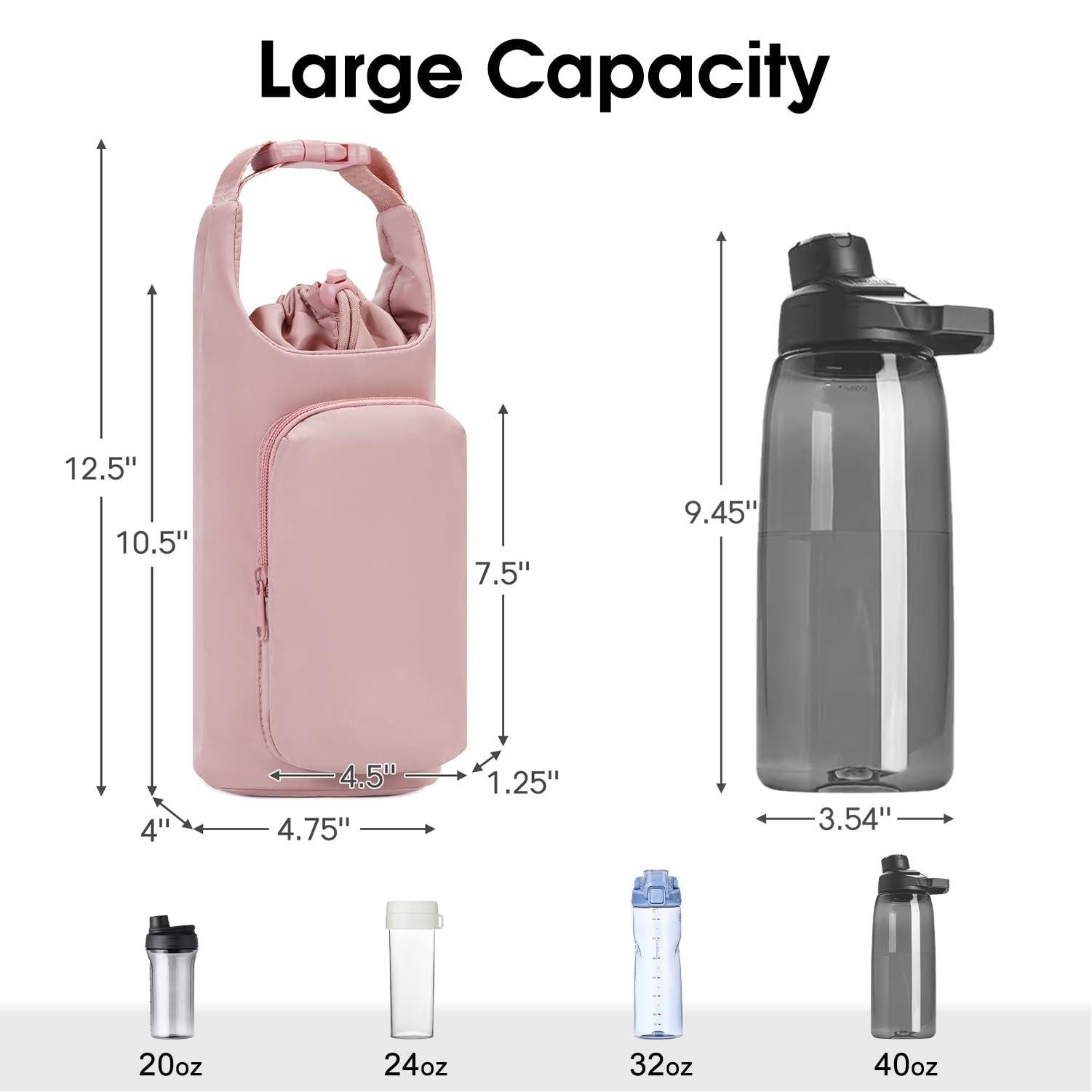 Water Bottle Carrier Bag with Phone Pocket 2