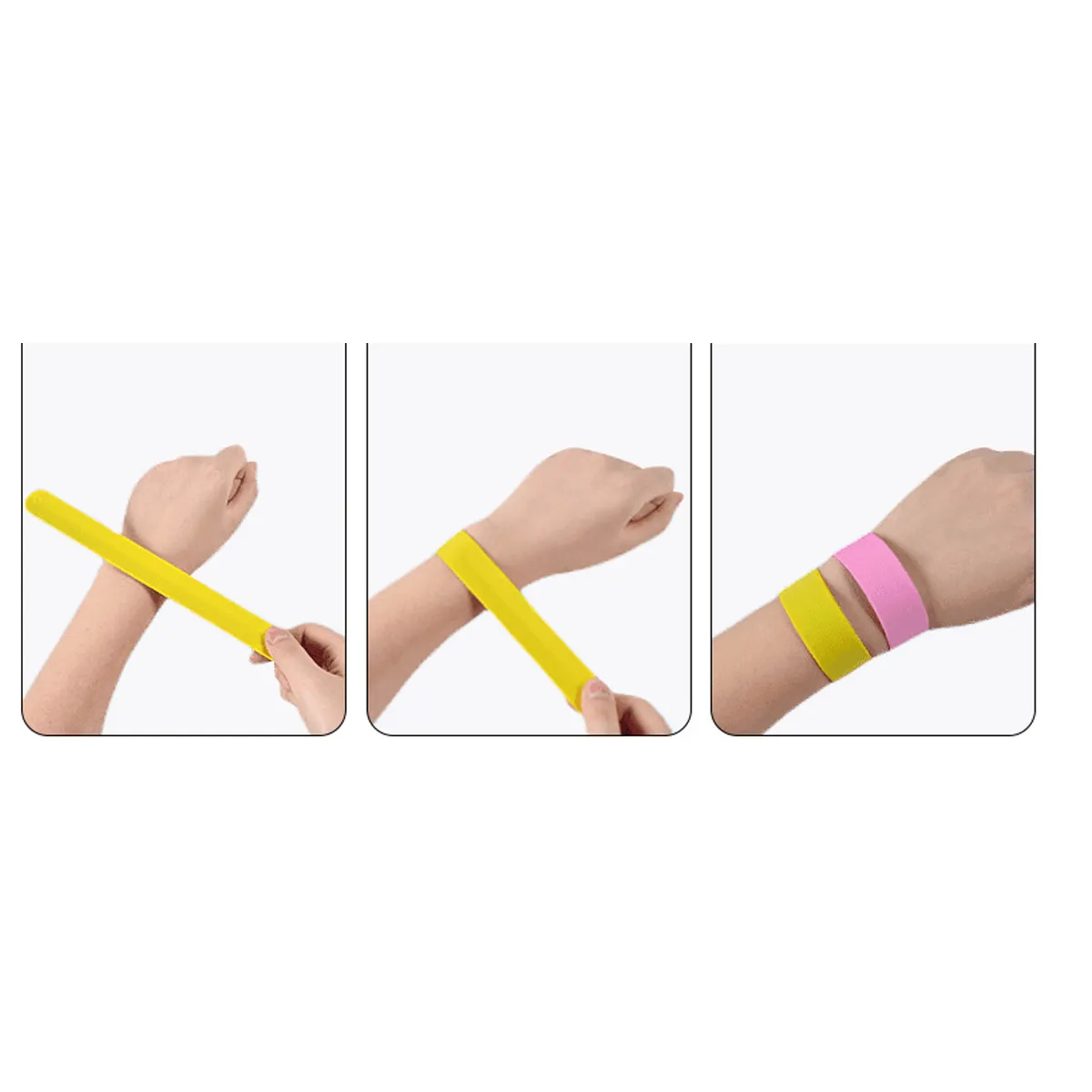 Rainbow Silicone Slap Color Snap Bracelet 2