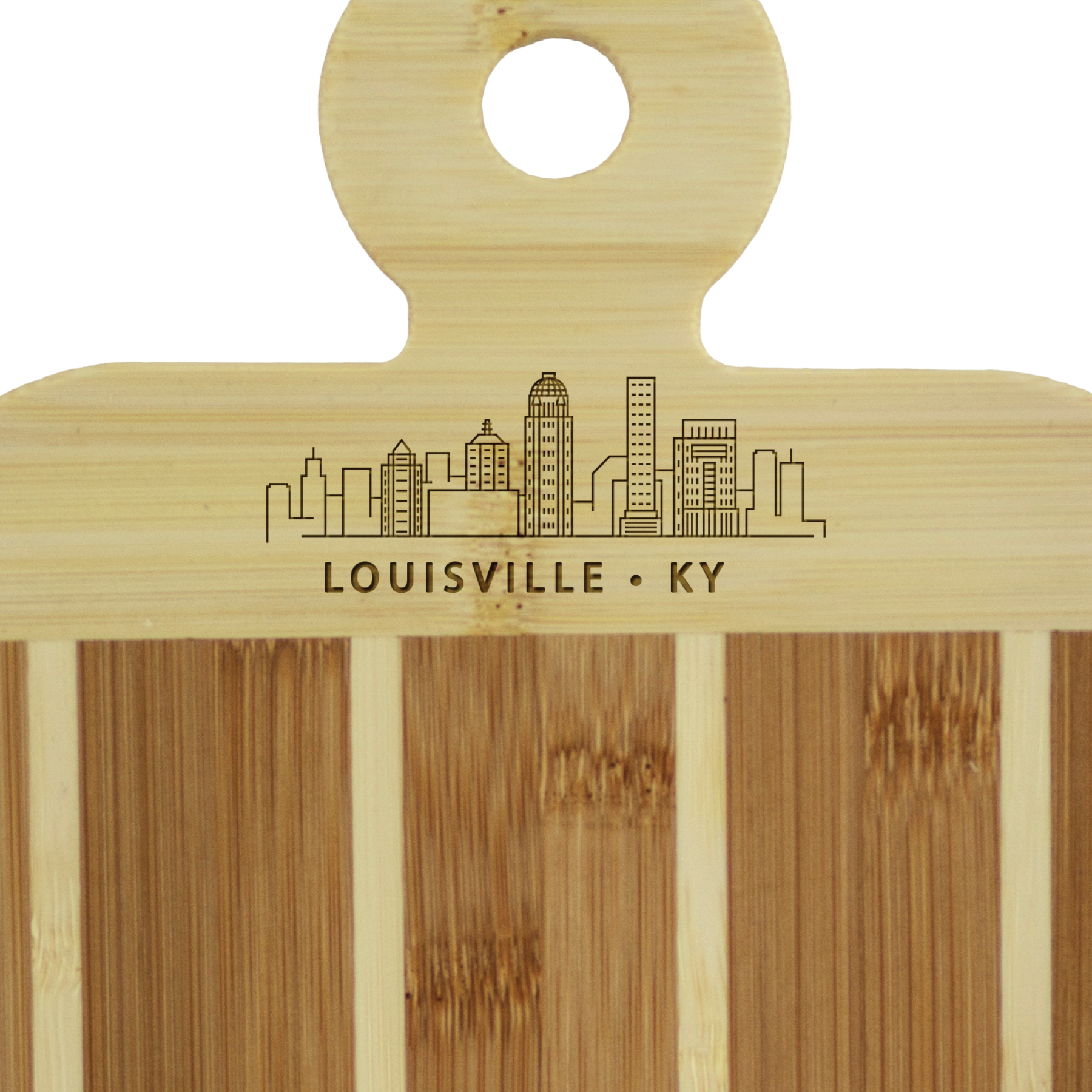 Striped Paddle City Skyline Board - Louisville 2