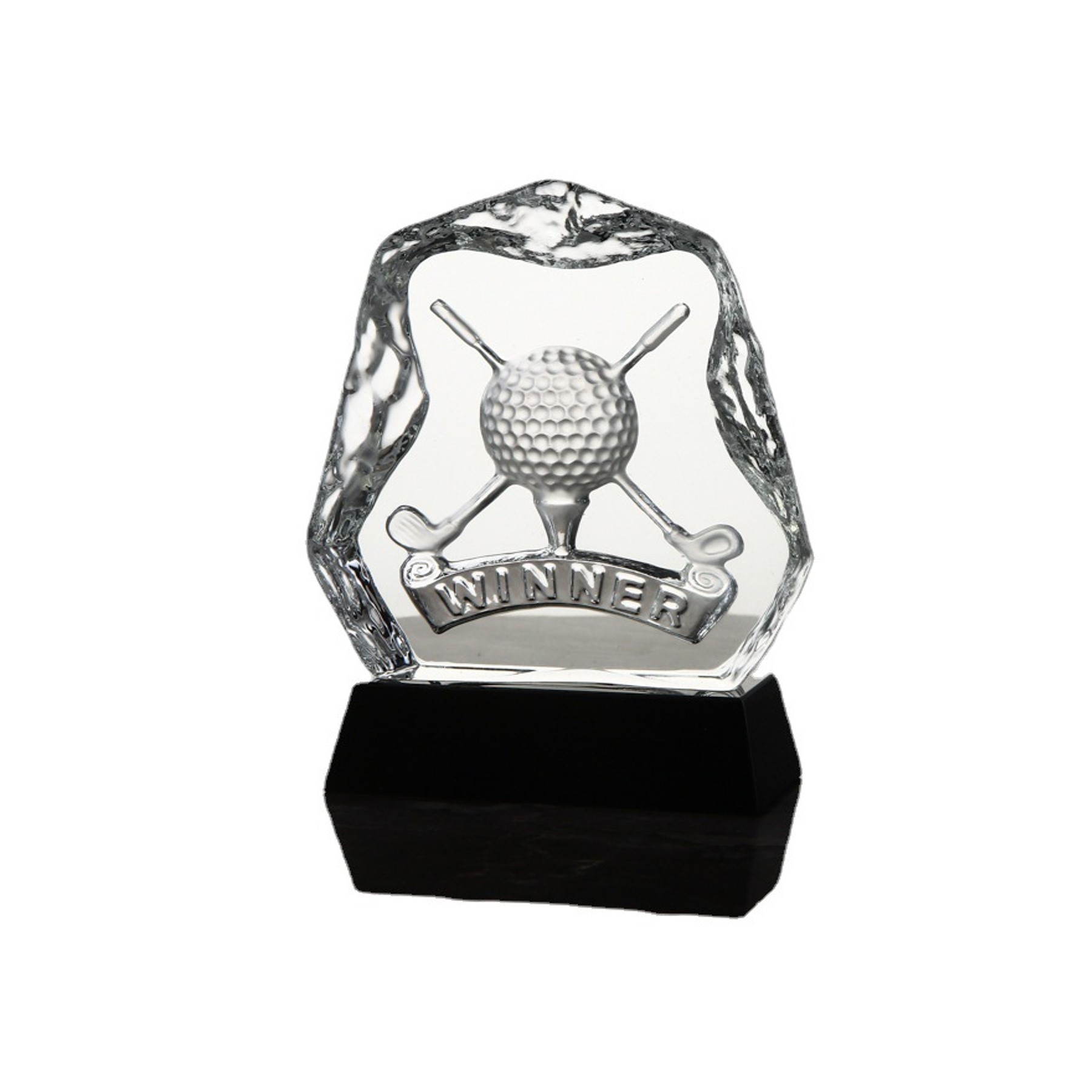 Golf Crystal Trophy with Base (direct import) 2