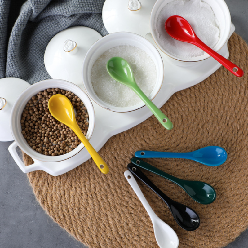 Household Kitchen Ceramic Spoon 4