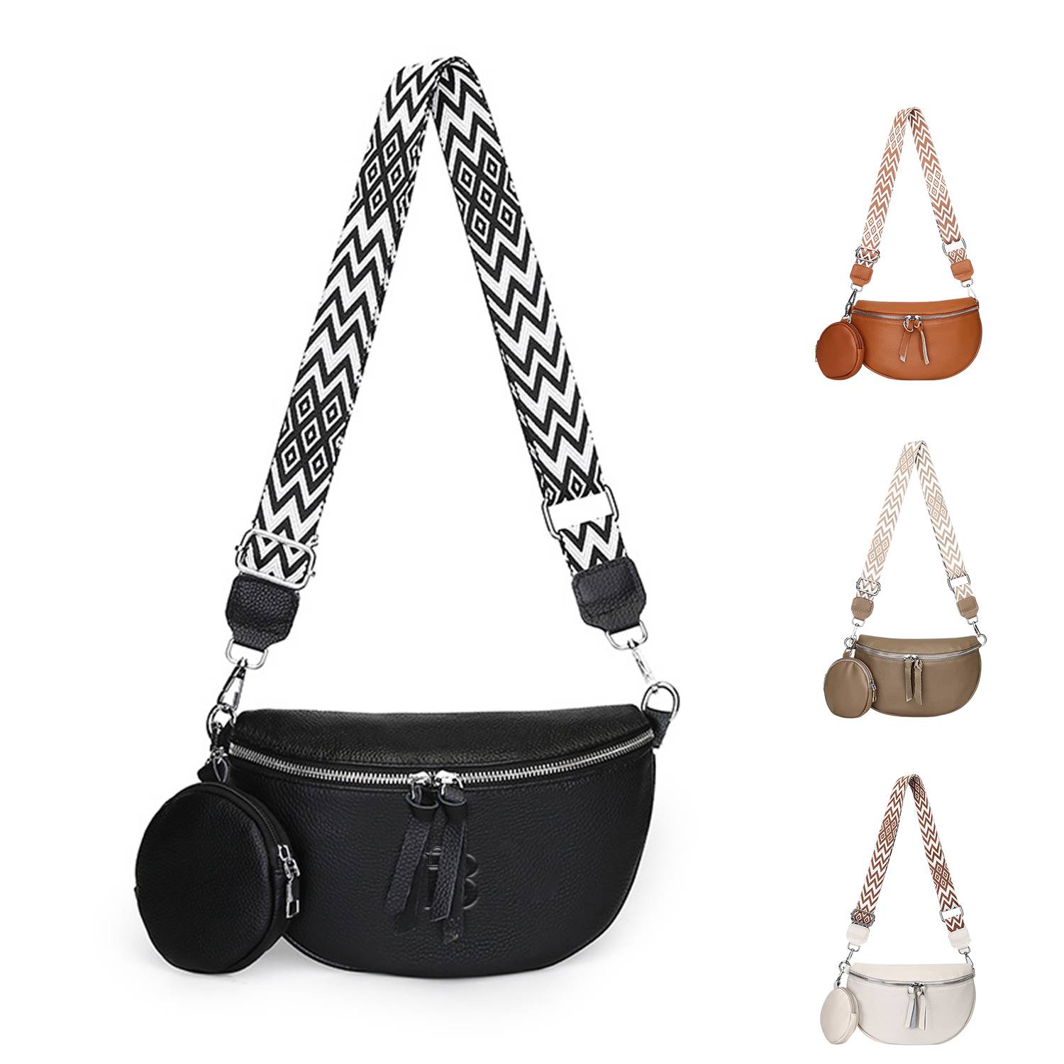 Genuine Leather Shoulder Crossbody Bag 1