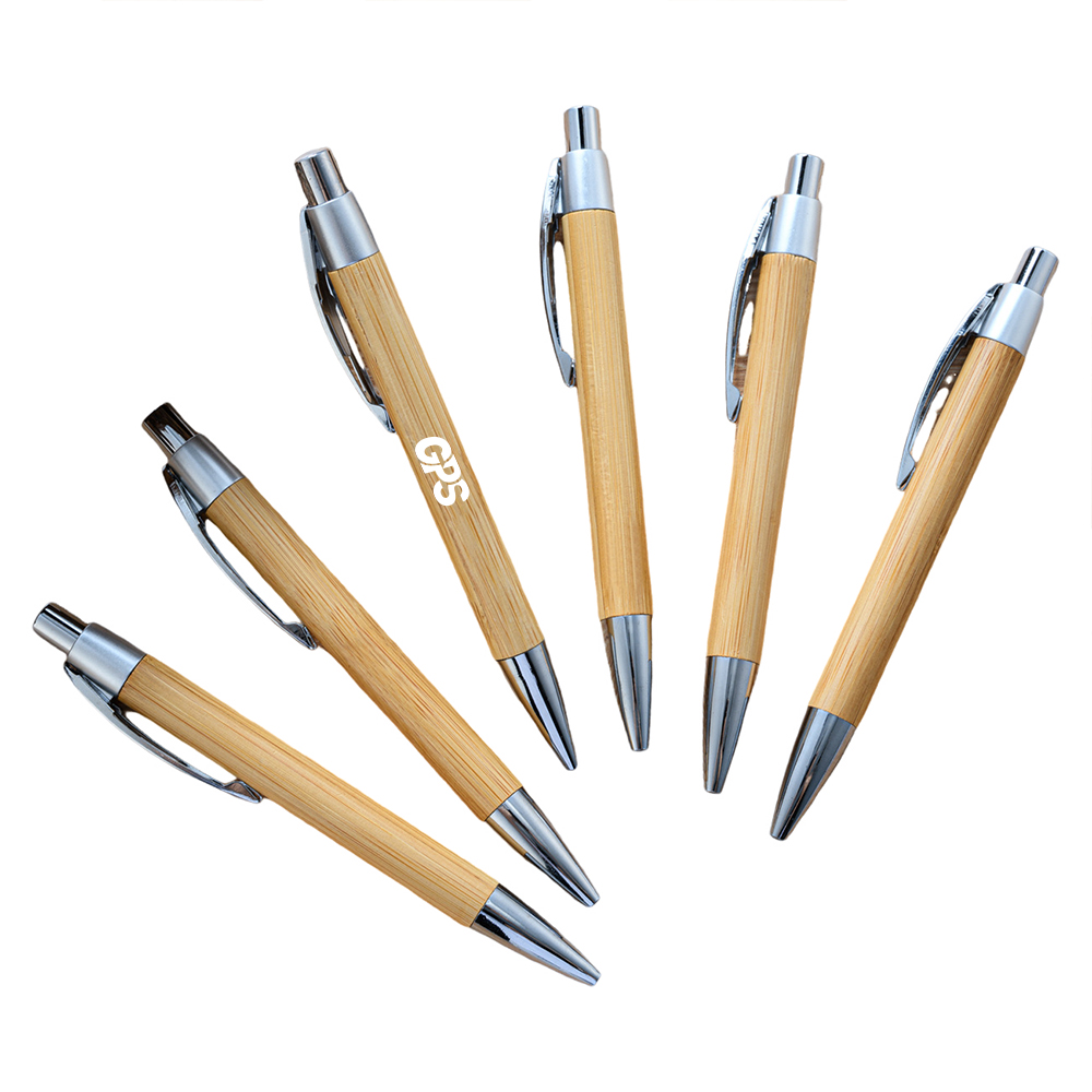 5 3/8 " Bamboo press ballpoint pen 5