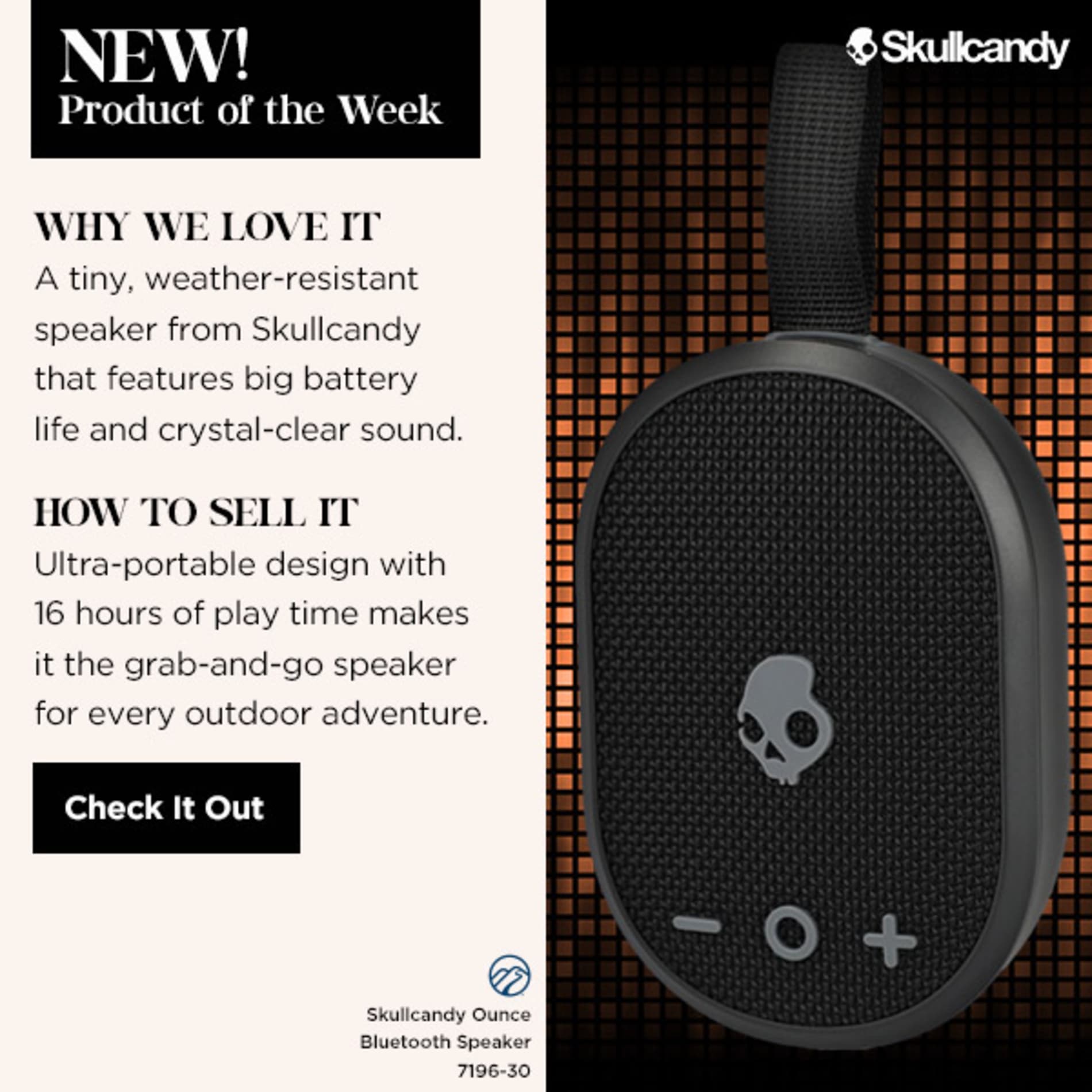 Skullcandy Ounce Bluetooth Speaker 22
