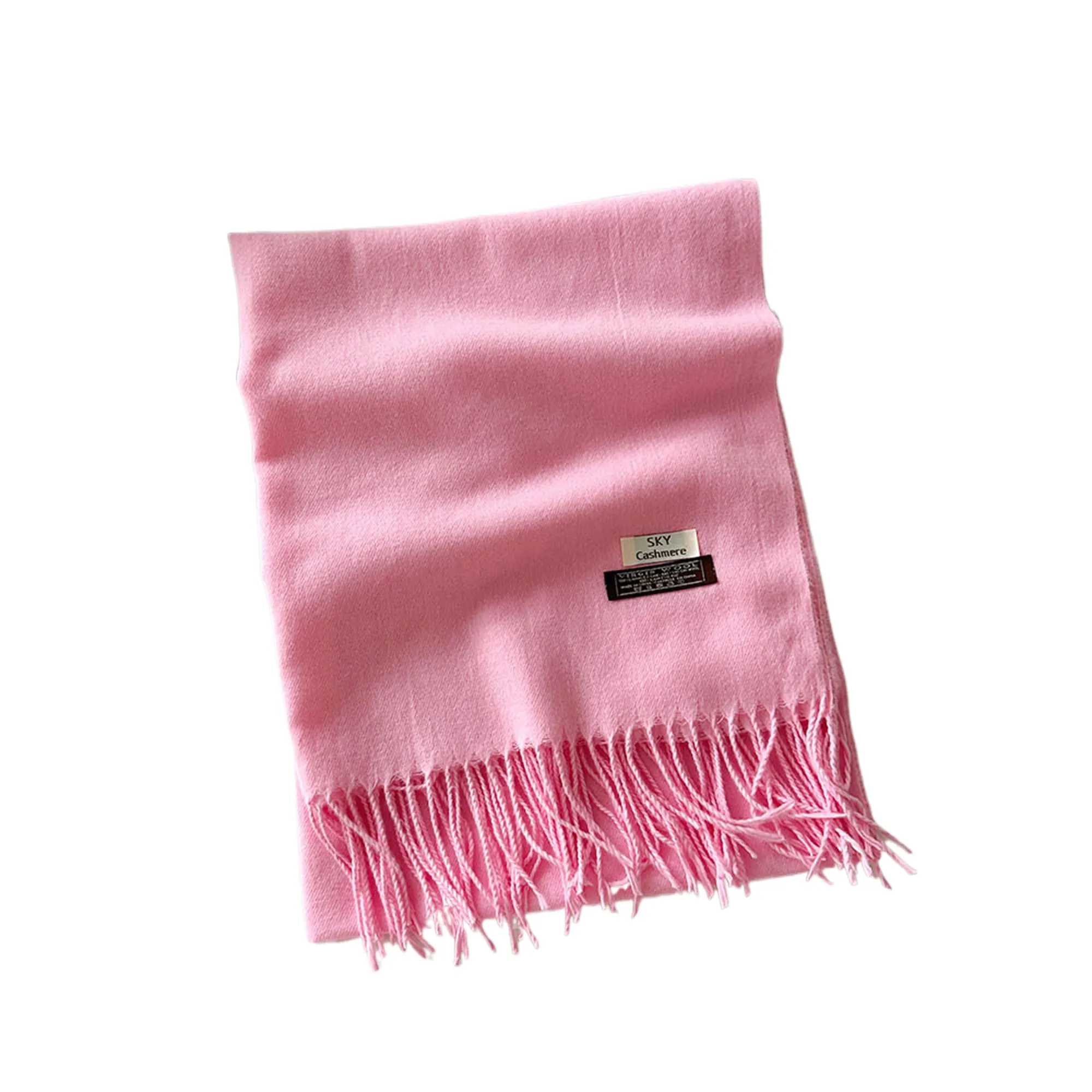 MOQ50 Winter Solid Brushed Scarf Faux Cashmere Wrap 23