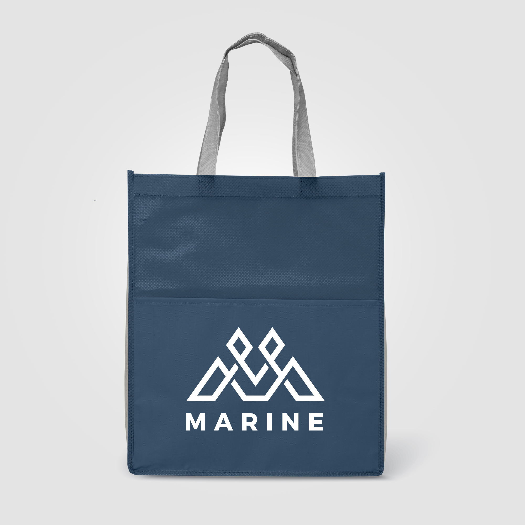 Rome RPET - Recycled Non-Woven Tote with 210D RPET Pocket 12