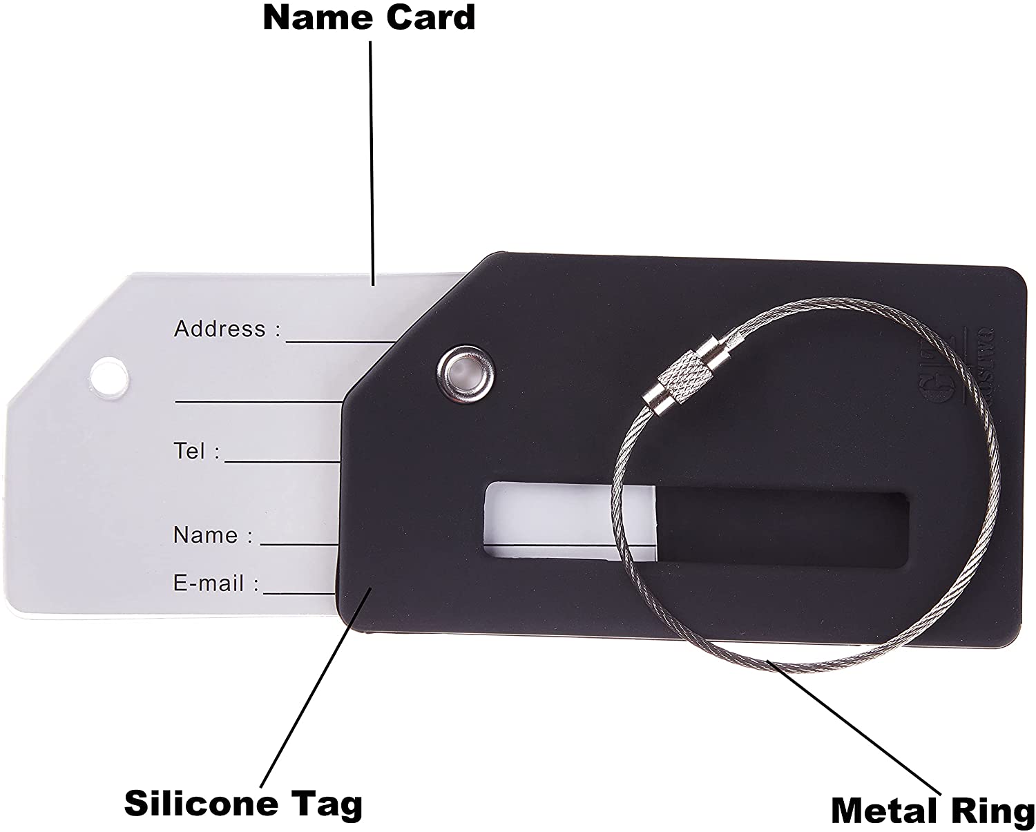 Silicone Travel Luggage Tag w/Name ID Card 4