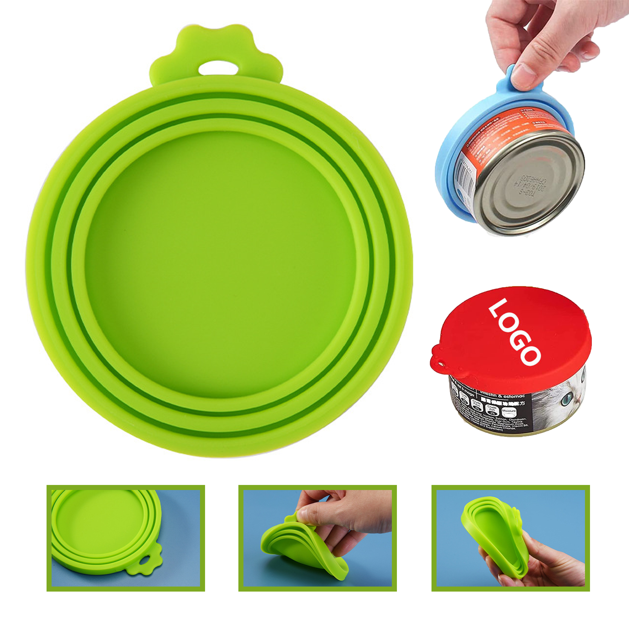 Silicone Dog & Cat Food Can Lid Covers 2