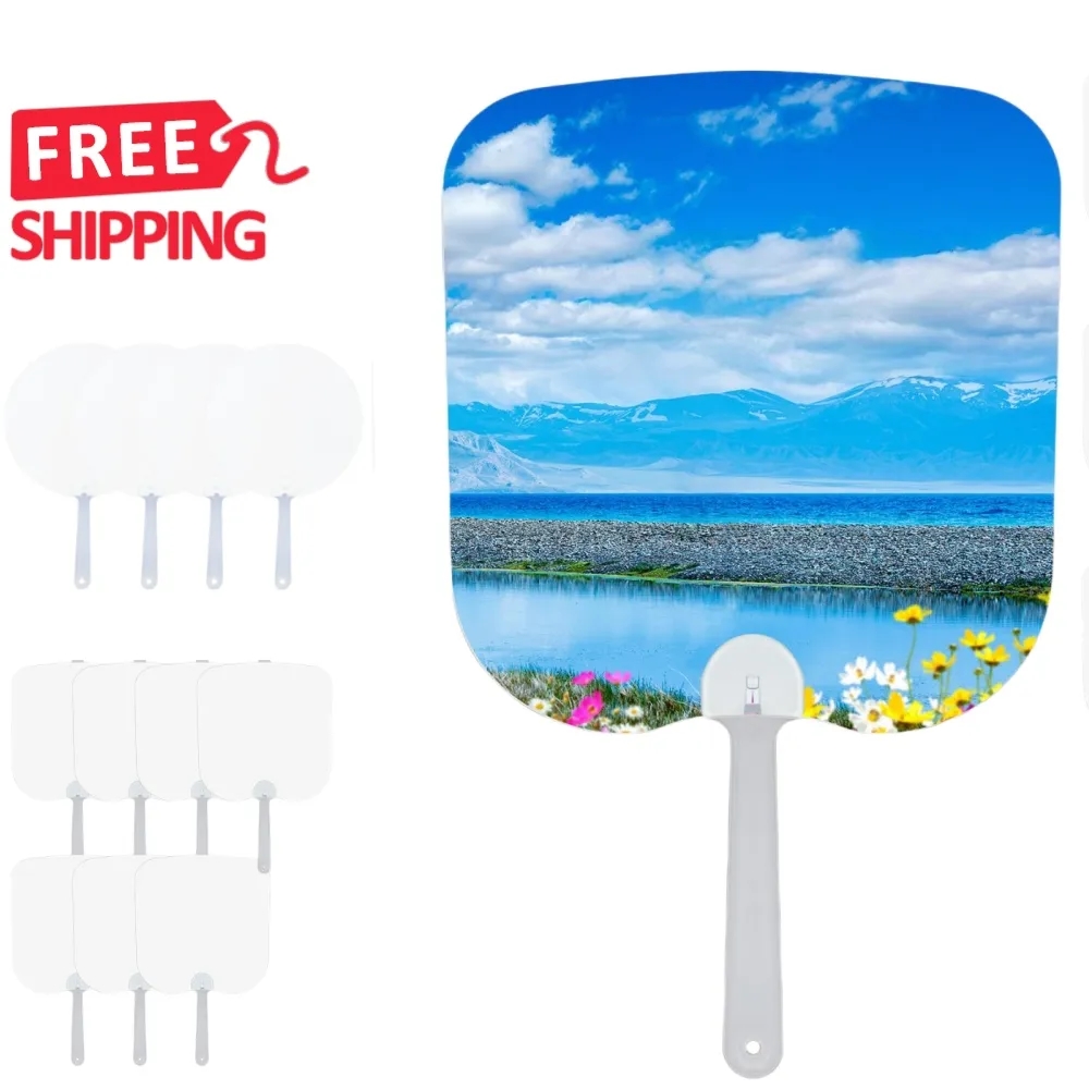 Double Sided Paddle Hand Fan 9